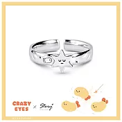 STORY故事銀飾-CrazyEyes經典系列-星星宇宙純銀戒指 國際圍#10