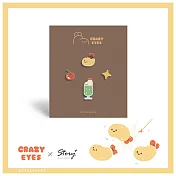 STORY故事銀飾-CrazyEyes經典系列-瘋狂眼珠造型耳環組-喫茶店款 夾式