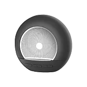 【MCK】MCK-M01 無線藍牙圓形雙喇叭音響 小夜燈  TWS串連 雙色可選 USB充電 藍芽音響 桌上型小音響 可免持通話 支援TF卡/AUX -黑曜石