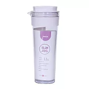 TAKEYA日本製 旋蓋式 無把手 可橫放 冰箱冷水壺 泡茶壺1.1L (1入) 淡紫色