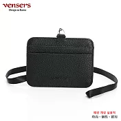 【vensers】小牛皮潮流個性皮夾(TF906501黑色識別證夾)