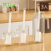 【梵特】長柄木漿棉杯刷/瓶刷/奶瓶刷-3入