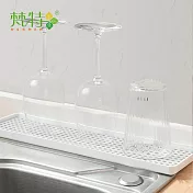 【梵特】日系長款雙層瀝水盤/碗盤瀝水托盤/瀝水杯架