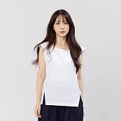 好我_Dolly夏日無袖棉質圓領上衣 FREE  純白