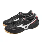 Mizuno 足球鞋 Morelia Sala Pro In 男鞋 黑 白 皮革 膠底 室內 美津濃 Q1GA2513-01 25cm BLACK/WHITE