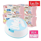 日本LEC 大耳狗純水 手口濕紙巾箱購組(造型外盒多款可選擇)