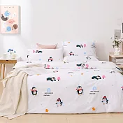 《DUYAN 竹漾》台灣製 舒柔棉單人床包二件組 / 企鵝日常