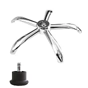 電腦椅專用 五星電鍍鐵製腳座 (直徑56cm/固定輪)BASE-004SS