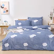 《DUYAN 竹漾》台灣製 舒柔棉雙人床包被套四件組 / 雲朵童話