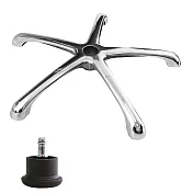 電腦椅專用 五星鋁合金腳座 (直徑64cm/固定輪)BASE-006SS