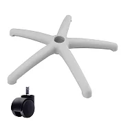 電腦椅專用 五星尼龍腳座 (直徑60cm/PP滑輪)BASE-010LL