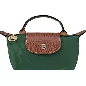 LONGCHAMP LE PLIAGE系列再生尼龍手提化妝包 英式綠