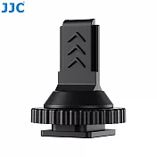 JJC相機熱靴裝上DJI大疆Mic 2無線麥克風用冷靴轉接底座HC-DM2(底部有1/4吋螺孔,可接三腳架.自拍棒)適VLOG攝錄影直播收音錄音用