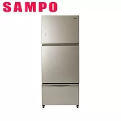 SAMPO聲寶530公升玻璃三門變頻冰箱SR-C53GDV(Y3)琉璃金