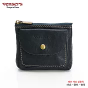 【vensers】牛皮潮流個性皮夾(TJ903701藍色零錢包)