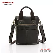 【vensers】牛皮潮流個性包肩背包(NE027701灰黑)