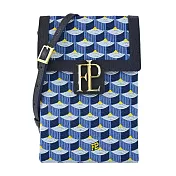 Faure Le Page Call Me 12 經典logo織布翻蓋手機包- 藍