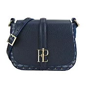 Faure Le Page Cartouchiere 21 經典字母翻蓋馬鞍斜背包- 藍