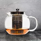 沏茶可直火玻璃濾泡茶壺-950ml-圓形-2入