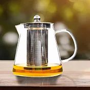 沏茶可直火玻璃濾泡茶壺-950ml-錐形-2入