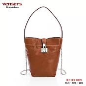 【vensers】牛皮潮流個性包肩背包(NH268201淺棕)