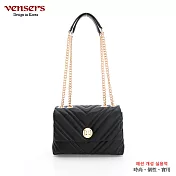 【vensers】牛皮潮流個性包肩背包(NH806701黑色)
