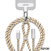 ASPOR多用背繩100W快充傳輸線Type C to Type C(A078) 幕色伯爵