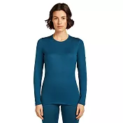 【紐西蘭Icebreaker】女 Tech 圓領長袖上衣-BF260 S 海洋藍