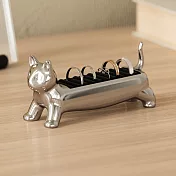 《Umbra》短腿貓金屬戒指收納座 - 鏡銀