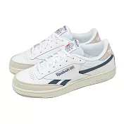 Reebok 休閒鞋 Club C Revenge 男鞋 女鞋 白 皮革 復古 情侶鞋 100228126 25.5cm WHITE/BLUE/CLAY