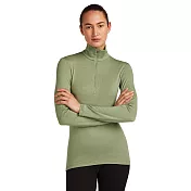 【紐西蘭icebreaker】女 Tech 半開襟長袖上衣-BF260 S 若綠