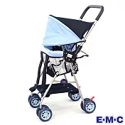 EMC 新款全罩式輕便揹架車 嬰兒推車 藍色