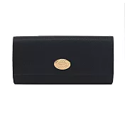 BURBERRY Cotswolds小牛皮翻蓋長夾 黑色