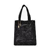 Chloe Summer Banana 拉菲草托特包 黑色