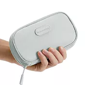 《TRAVELON》雙層3C配件收納包 - 白金灰