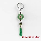 石頭記-天然石開運吊飾-雙環鎏影(2款式選) B-東菱玉