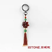 石頭記-天然石開運吊飾-花開富貴(2款式選) A-紅瑪瑙