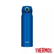 【THERMOS膳魔師】不鏽鋼超輕量彈蓋真空保溫瓶600ml(JNL-603-BLL) 亮彩藍