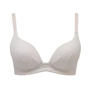 日本LECIEN 無鋼圈速乾深V胸罩 Bra top  黃金比例溫柔平縫真正舒適-13772253 M 夏洛特米色