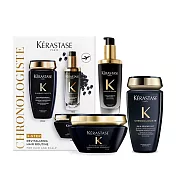 KERASTASE 卡詩 黑鑽極萃逆時奢華組(髮油75ml+髮膜200ml+髮浴250ml)-國際航空版