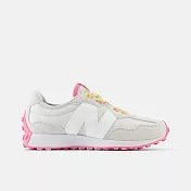 New Balance [PH327LCA] 中童 休閒鞋 經典 復古 W寬楦 NB 327 緩震 灰白 粉 19 白/粉紅