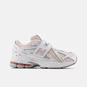 New Balance 1906 [PV1906CL] 中童 運動休閒鞋 復古鞋 寬楦 舒適 魔鬼氈 白 粉橘 19 白/橘