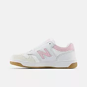 New Balance [PHB480SP] 中童 休閒鞋 復古 W寬楦 NB 480 魔鬼氈 舒適 白 粉紅 19 白/粉紅