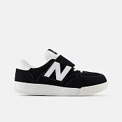 New Balance [PO300SB] 中童 休閒鞋 復古 N字鞋 W寬楦 魔鬼氈 舒適 黑白 19 黑/白