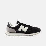 New Balance 237 [PH237LBK] 中童 運動休閒鞋 復古鞋 寬楦 舒適 彈性鞋帶 黑白 19 黑/白