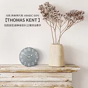 Thomas Kent|ARABIC 06吋 英倫風經典 靜音桌鐘/掛鐘-多色可選(壁掛式時鐘 靜音時鐘 英倫風時鐘 桌鐘 客廳壁鐘 掛鐘 室內桌鐘 ) 亞麻藍