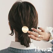 【Hera 赫拉】簡約金屬圓片馬尾髮扣束髮頭繩/髮繩/髮圈 兩入組