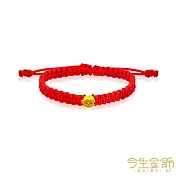 今生金飾 喵喵報喜 黃金串珠手繩  大人手圍約16-18公分