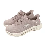 Skechers 健走鞋 Go Walk 8 Slip-Ins 寬楦 女鞋 粉紅 米 粉紅絲帶限定款 緩衝 運動鞋 125931WTPE 22.5cm TAUPE