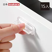 【日本Imakara】黏貼式無痕防水防撞貼/門窗拉門把手(T型)-15入